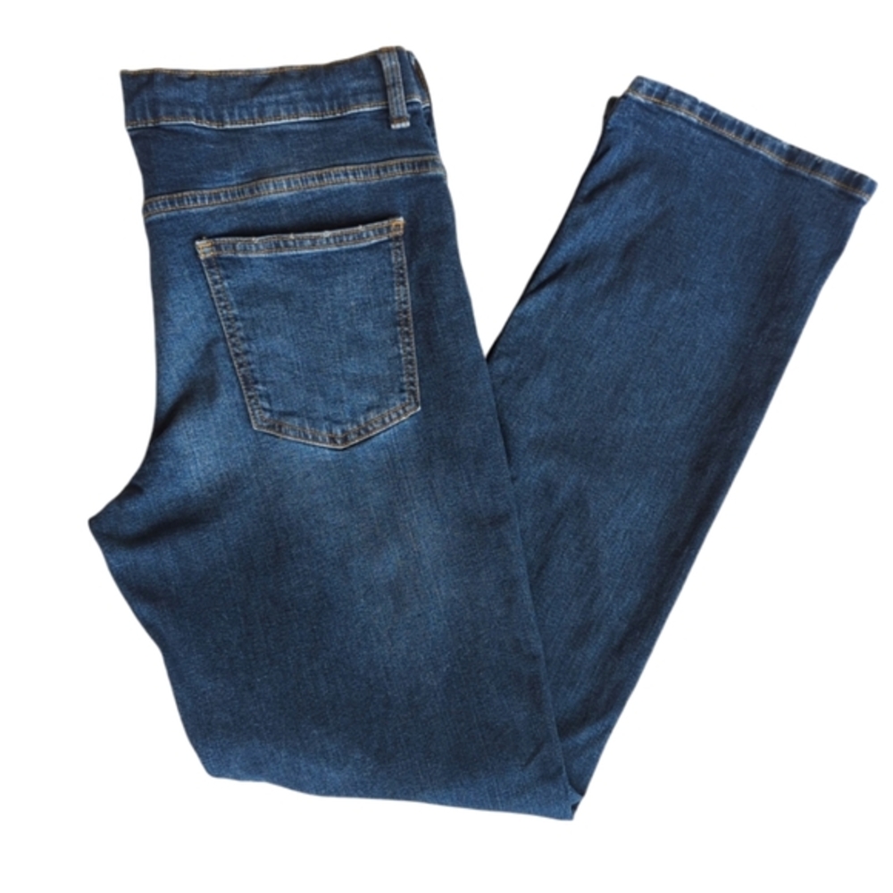 Thereabouts Adjustable Waist Straight Leg Denim Jeans 18 Blue Pockets Whiskering